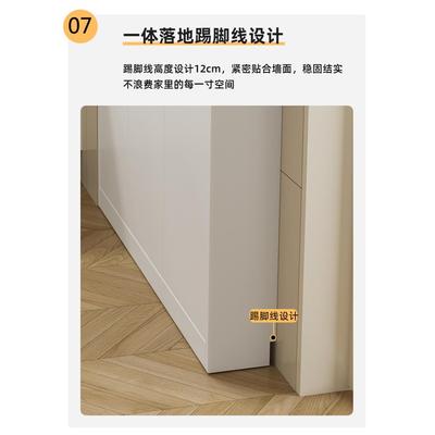 6R奶油风15m餐边柜c木窄型厨LAP实房靠墙收纳柜20m玄关c茶水柜定