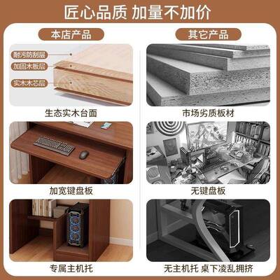 实电桌小户型床边卧桌小尺寸桌子UDI脑室家用写字桌窄学生学习书