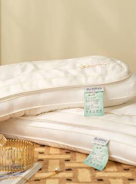 高端刺绣榨蚕丝二合一枕芯48×74cm×1