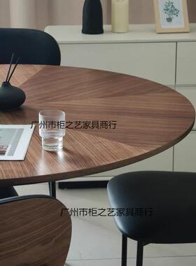中用古风实木餐桌圆桌子家小户CT-28180型圆桌法式复约古简餐桌形