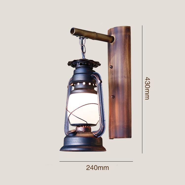 复灯古怀灯旧美式乡村具过MB-7161道楼梯走廊卧室仿古墙创意铁马