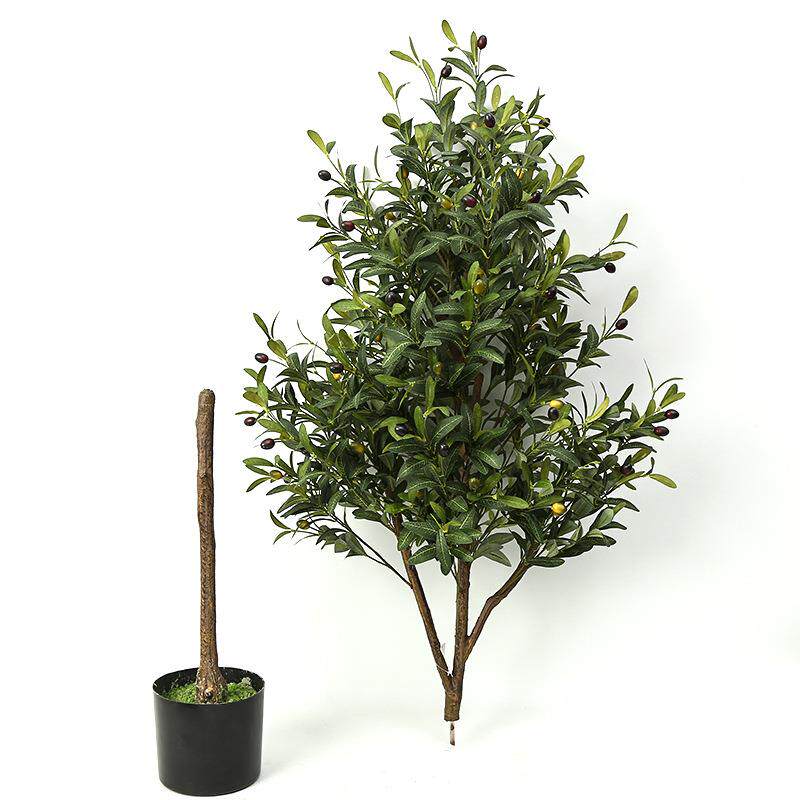 仿真植物盆栽仿生假绿植摆仿真榄橄树室假树客厅件室内卧绿HY-JJG