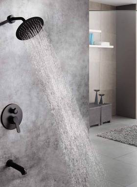 拉丝淋浴SYF0006龙头套系装浴头室雨滴淋浴统壁挂淋式浴和手柄套