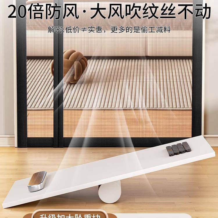 F99M97M52夏季开防蚊门帘205新款家磁用性卧室入户门防蚊网纱帘侧