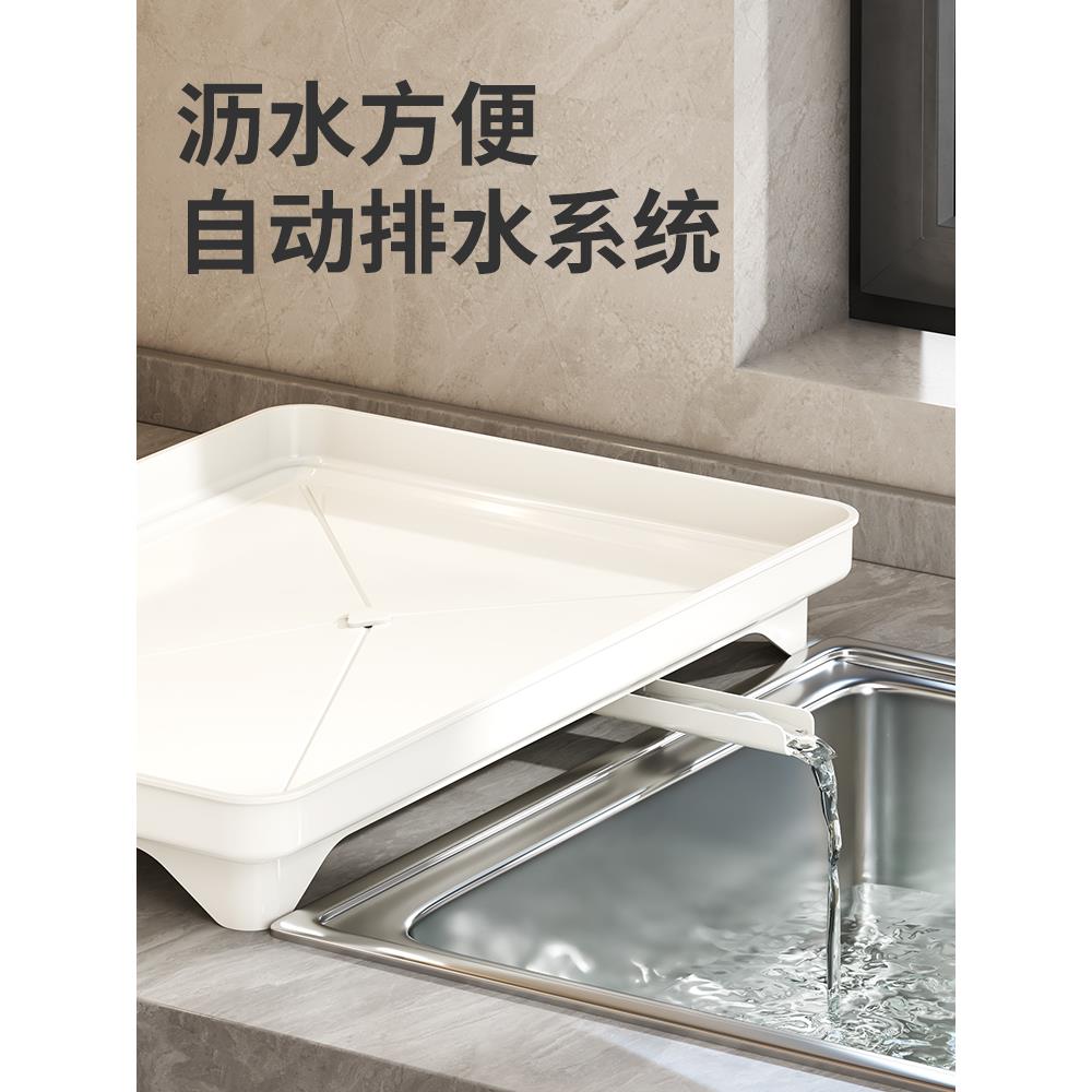 排水碗盘碗沥水架双置LJY87882层碗不锈钢厨房物架沥水篮放筷碗碟