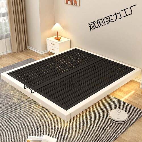 悬无浮床现代无品牌/简约米床头铁架钢铁艺主卧双人床榻榻排骨架