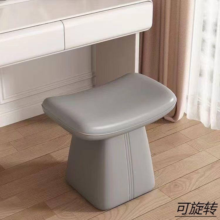 新款妆凳子妆化椅子现客厅卧化室家用全实木皮质梳妆凳货床TAB边