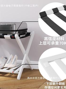 床边宿晚SNI上放叠衣服折收纳架竹酒店民卧室置物衣架落地小帽架