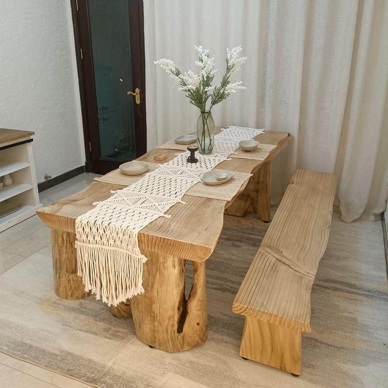 现代简约实木餐椅形组合吃饭桌子长桌无品牌/方展示原木饭桌办公,基础建材,脚轮/万向轮,淘宝优惠券,粉丝福利购,淘宝优惠卷