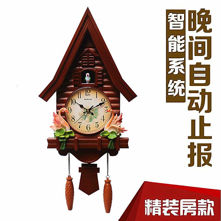布谷钟宫廷现代创意卧室田园风可爱儿童房时钟卡通挂表石英钟酒店