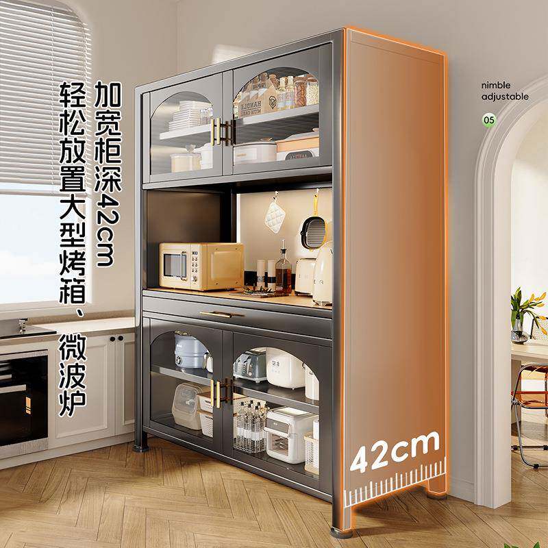 新款多功能地房餐边柜层厨具收纳多微落波炉烤厨箱电器置TCBG-108