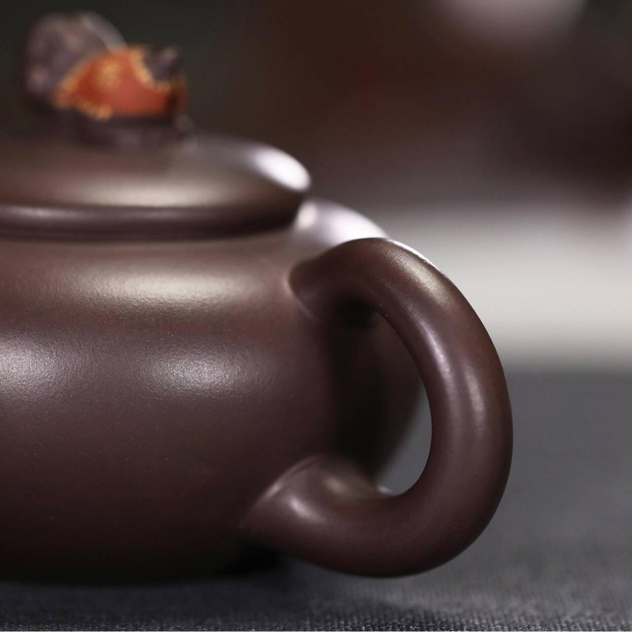 宜兴紫砂壶茶具茶道创意文玩雅器茶壶名家传手工原矿老紫泥福猪壶