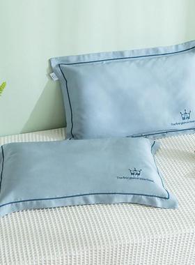 60s天丝儿童枕头绣套刺HYtreusl丝乳胶枕套40冰x0学生宝宝30x650