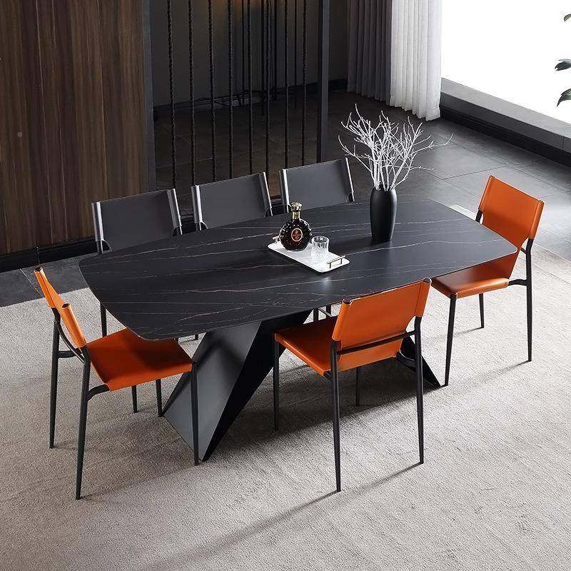 意式58Y极餐长方形设计师桌后现代桌简约别墅板餐桌岩椅简组合