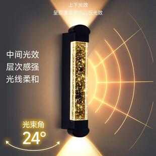 s%户柱外防水水晶壁下灯室露台别墅大门84花园子轻奢气泡水晶外上