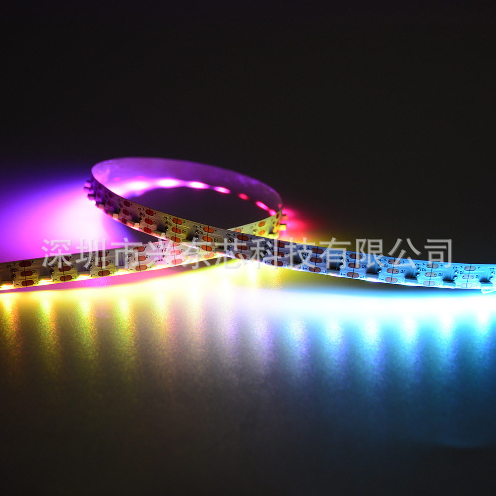 LED全彩跑马灯带WS2812B升级版SK6812内置IC90段90灯4020侧发光