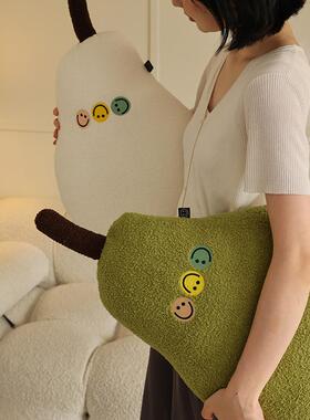 2休024抱新款大45456鸭梨枕靠枕靠垫意拍照道具可创爱沙发床上装