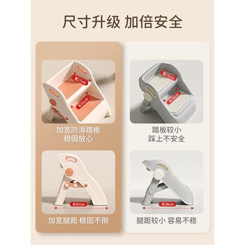 儿童洗漱台踩凳台阶洗垫凳KVD脚凳宝宝洗手脸脚踩凳洗手刷牙洗脸