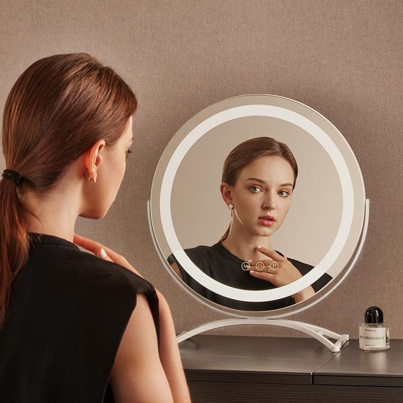 红充式好莱坞大号台式led发光灯电镜梳妆网补光化739面妆镜桌镜子