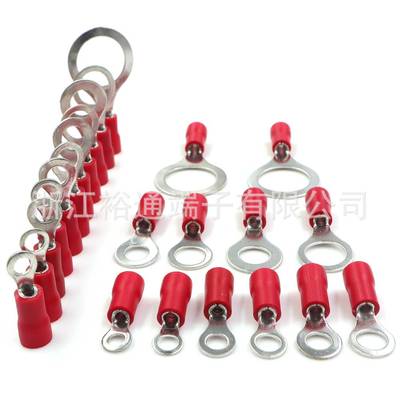 【RV系列】1.25-3/4/5/6/8/10/12圆形预绝缘冷压端子环形22-16AWG