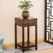 花室内盆栽植物架式 新中落地台DCHT 01厅花架置物架实木客带抽款