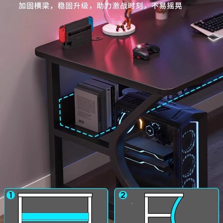 包邮脑电竞桌电桌台式家用无品牌/卧室易书架桌子工生作台书桌学