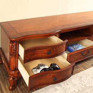 LS66101厅式 家用家具地 复电视柜全实木茶几组美合小户型客古欧式