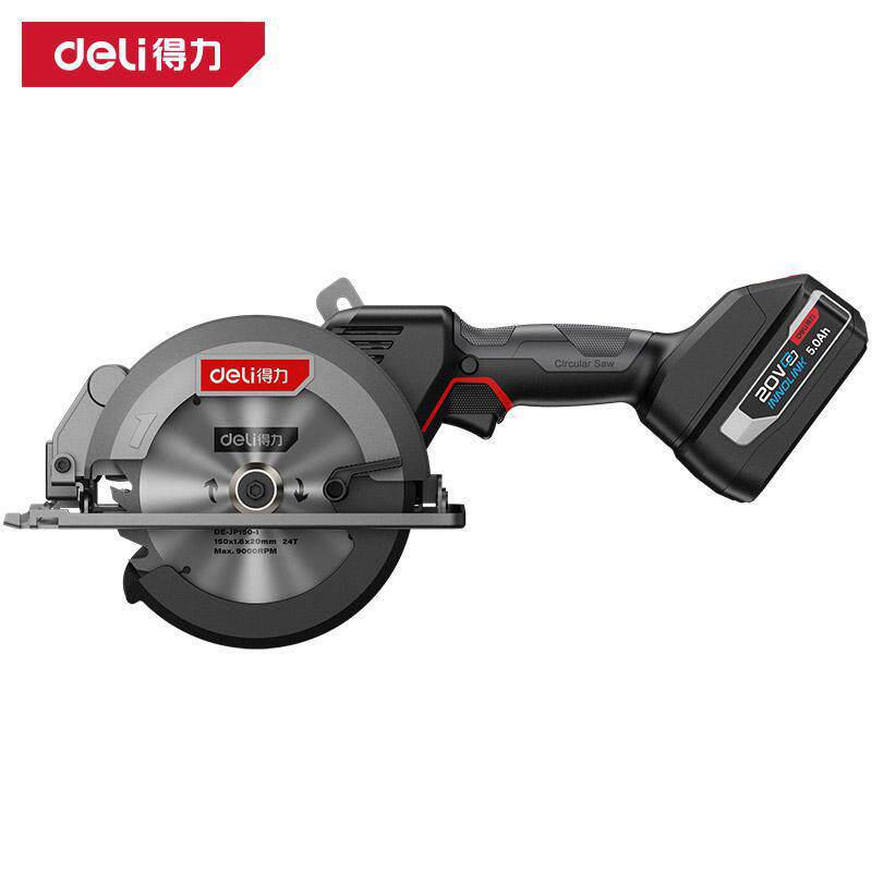 deli得力电动工具150mm锂电大功率无刷电机20v电圆锯/圆锯台20v