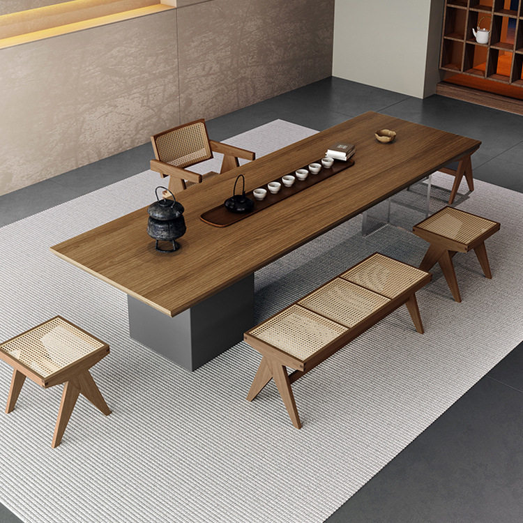 现代中式实木大板泡茶桌简约禅意公司会客接待茶桌椅家用民宿茶台,住宅家具,家用茶台/茶桌,淘宝优惠券,粉丝福利购,淘宝优惠卷