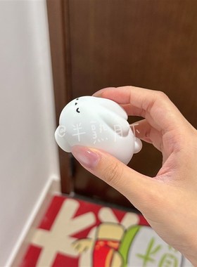 半熟月下小浴兔可爱摆件洗澡小兔