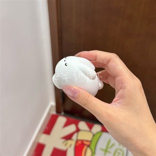 半熟月下小浴兔可爱摆件洗澡小兔