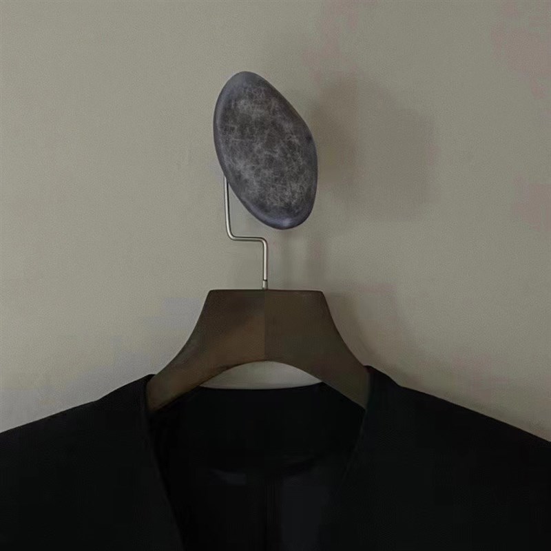 kar鹅卵石形hook挂钩墙上钩衣帽墙钉艺术挂钩墙面壁挂柜门把手