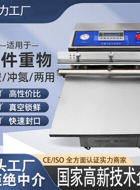 卧式外抽真空包装机冲氮气封口两用固定式抽真空O封口机600/800