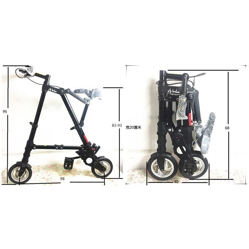 折叠自行车超轻便携成人小型女款山地车10寸迷你男式健身脚踏单车