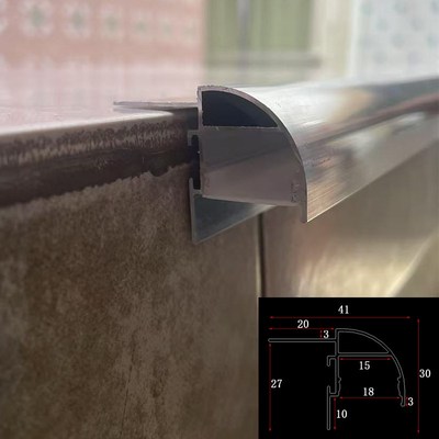 屋檐口发光鹰嘴滴水线条灯建筑外墙引流止水铝合金围墙窗台引水条