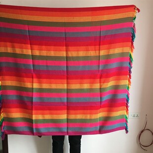 云南丽江摩梭手工方巾民族风旅游空调披肩围巾两用多色可选