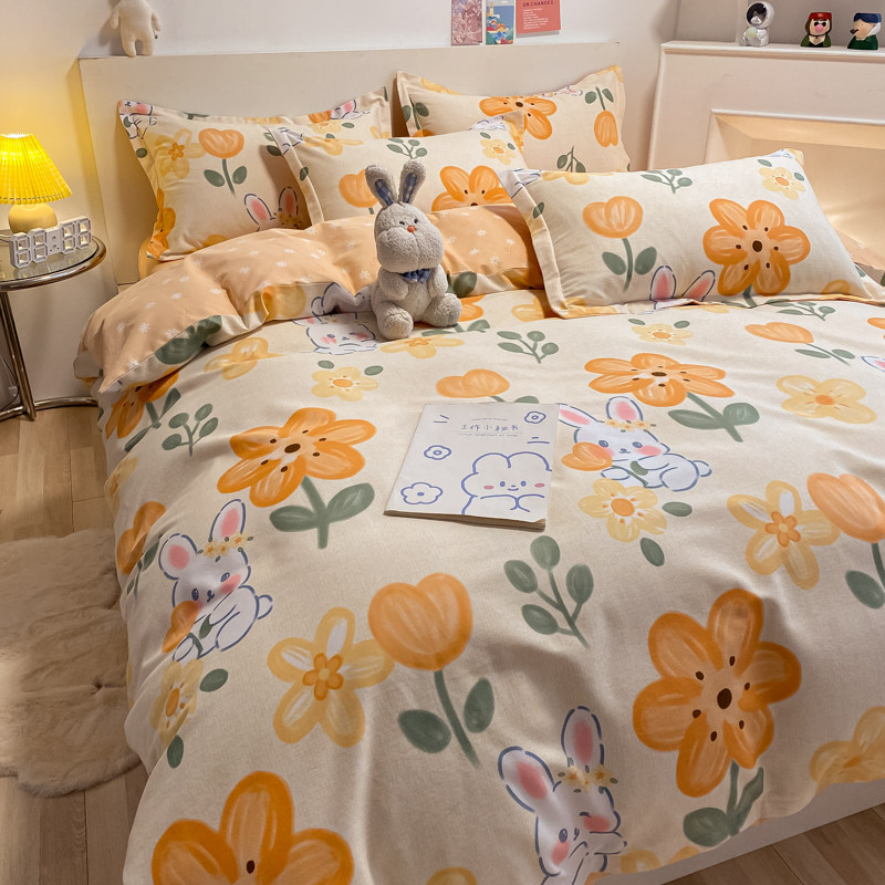 加厚纯棉被套单件学生被罩150x200x230双人秋冬全棉磨毛1.8米2.0m