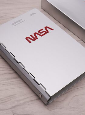 NASA工作会议笔记金属阳极太空氧化铝活页精美笔记本记事本礼盒装