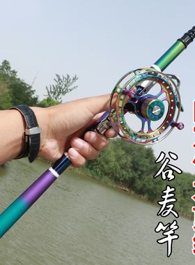 四定位超短节定位前打竿谷麦竿便携手竿袖珍竿超轻超硬28调鲤鱼竿