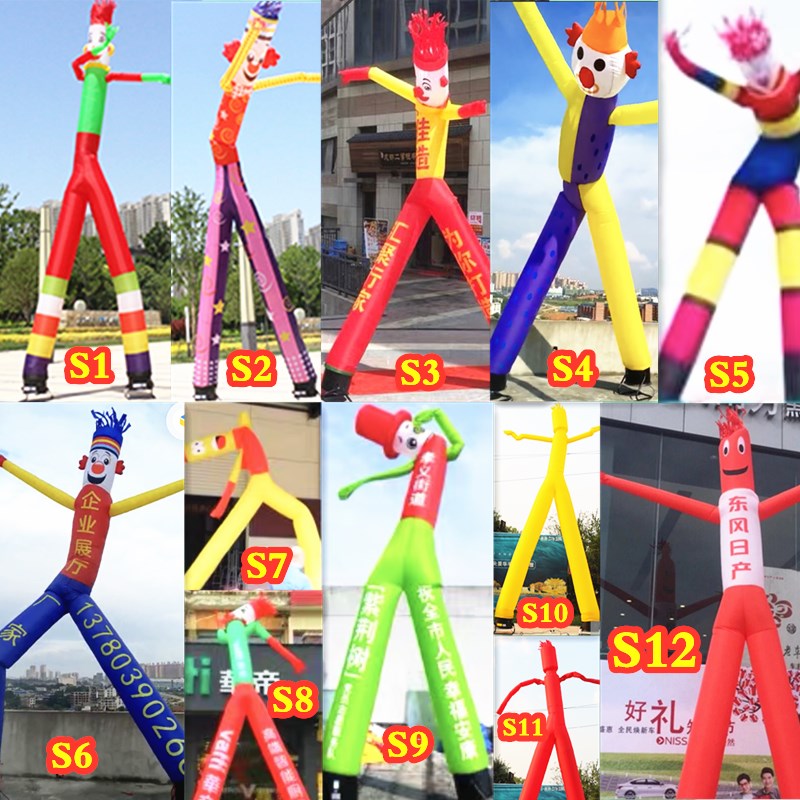 充气摇摆招手财神小丑广告气球洗车工定制跳舞人卡通拱门舞星气模