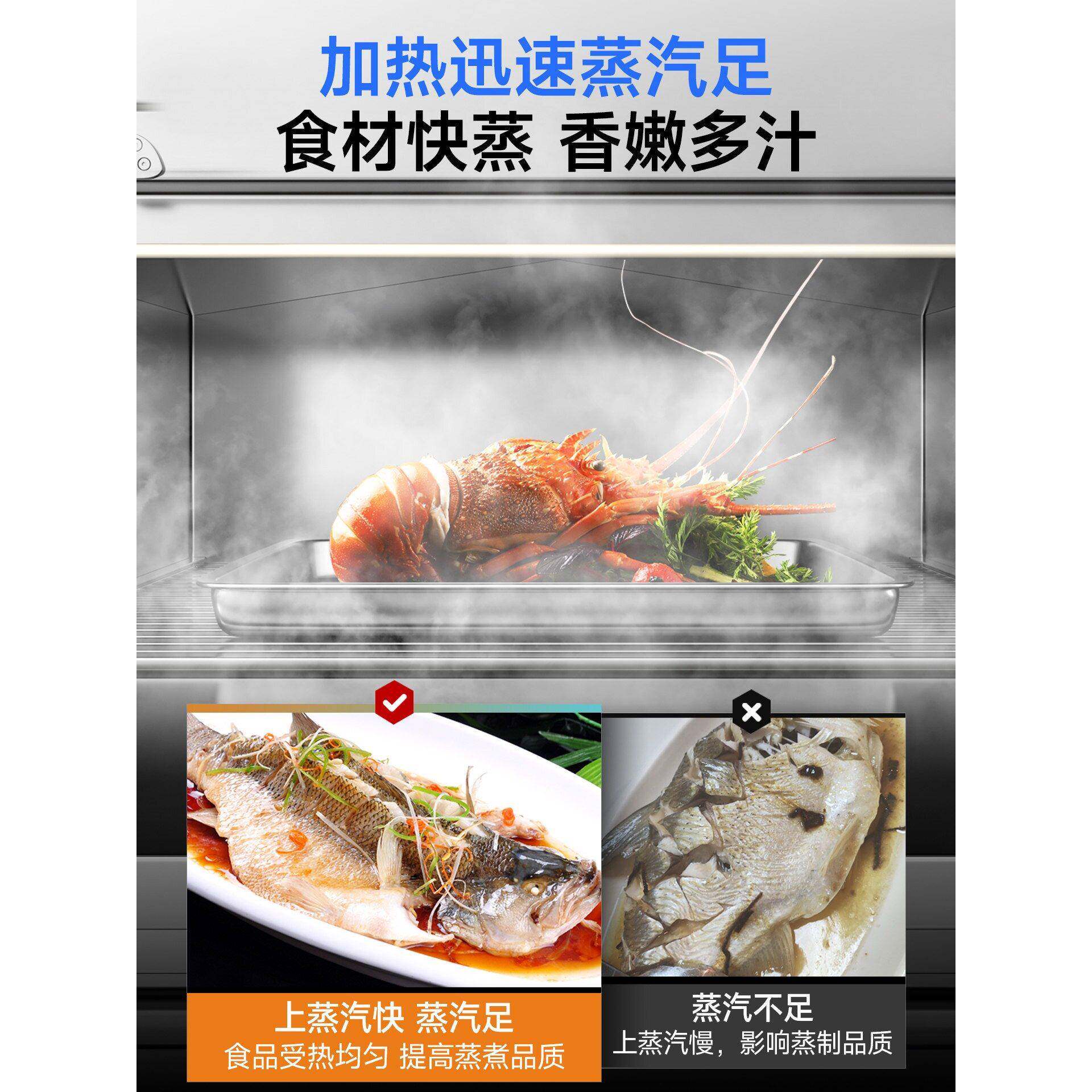 海鲜蒸柜商用三门电蒸箱酒店食堂厨房大型炖汤蒸饭柜