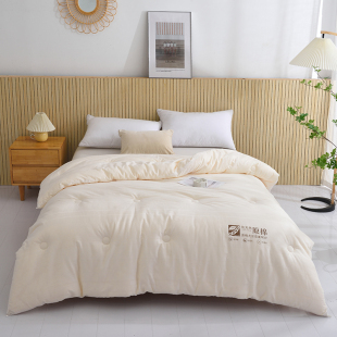 纯棉A类加厚单双人春秋被冬被芯双人保暖柔软被 原棉大豆纤维被h