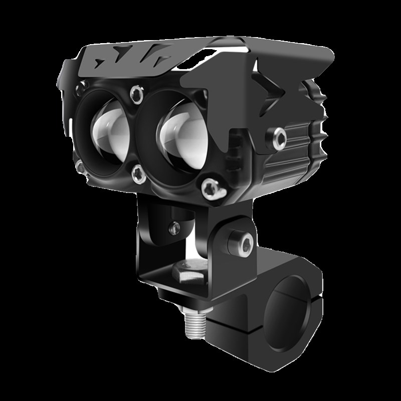 摩托车射灯强光灯超亮外置铺路远近双光透镜电动车改装led前大灯