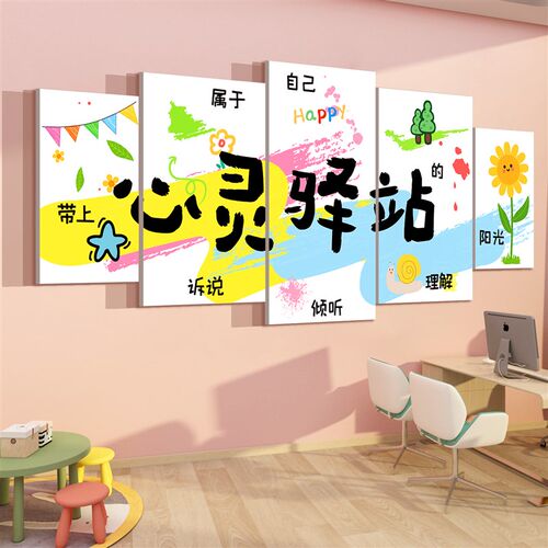 午托管班文化幼儿园墙面装饰培训中心机构环创主题成品布置形象贴