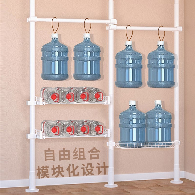 顶天立地衣帽架免打孔置衣架挂衣橱DIY卧室简易衣柜衣帽间钢架子