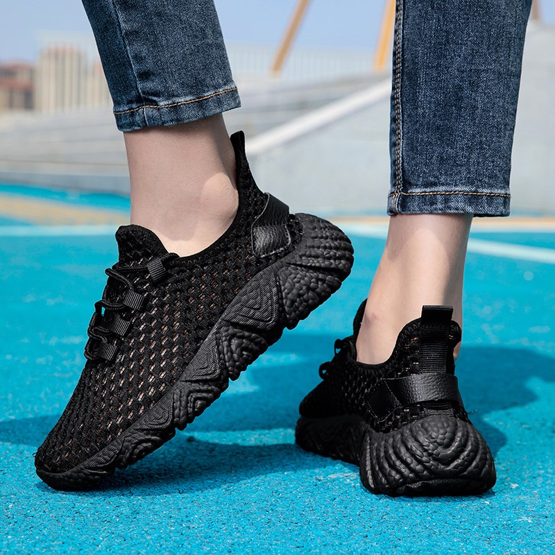 夏季男鞋单网面透气运动鞋轻便软底跑步鞋防臭网鞋情侣款空调鞋夏