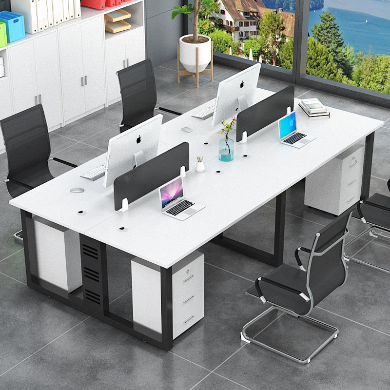 职员办公桌办公室桌子员工电脑桌椅组合简约现代2/6四4六人工作位