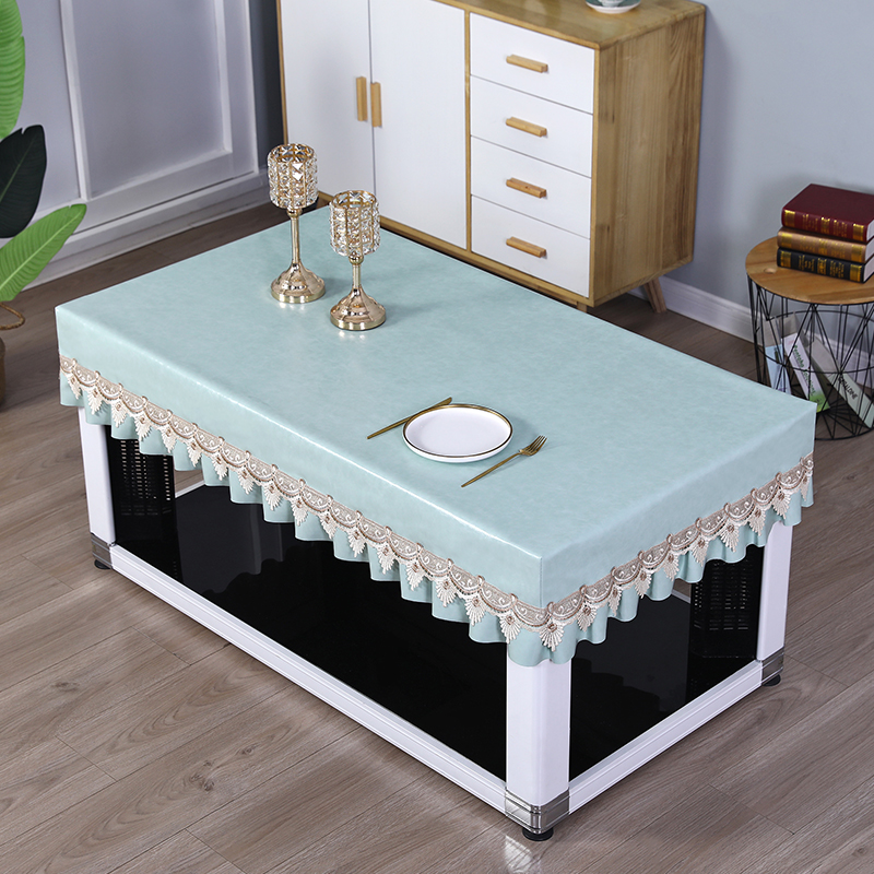 皮革免洗桌布防水防油防烫长方形电炉茶几皮罩烤火取暖桌套餐桌罩