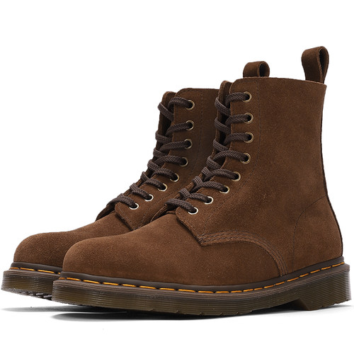 疯家 1460咖色反绒皮马丁靴男系带短靴女大逃亡靴子秋冬季沙漠靴