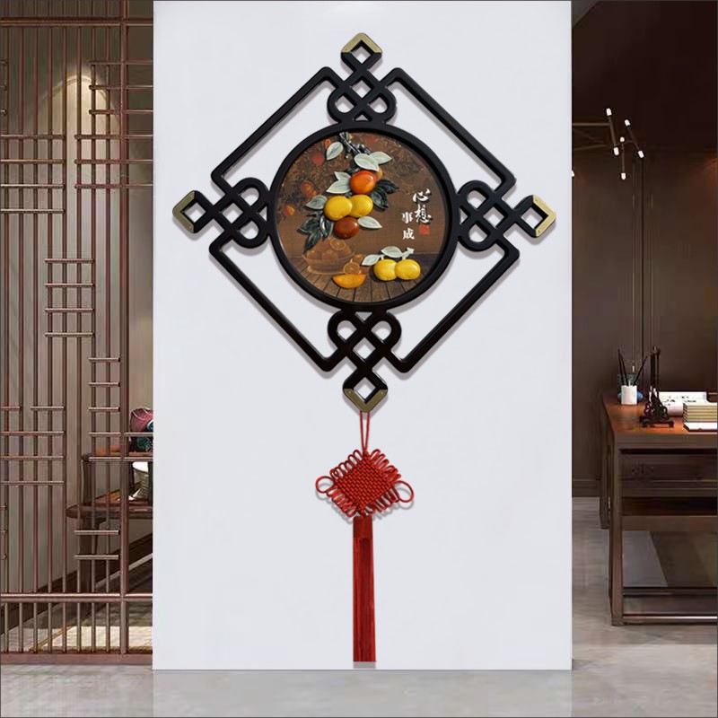 客厅装饰画沙发背景墙玉雕画新中式入户玄关走廊过道挂画浮雕画图片